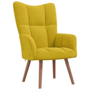 vidaXL Sillón de relax de terciopelo amarillo mostaza