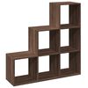 vidaXL Librer&iacute;a divisor 3 niveles madera marr&oacute;n roble 99x29x99 cm