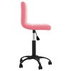 vidaXL Silla de oficina giratoria de terciopelo rosa