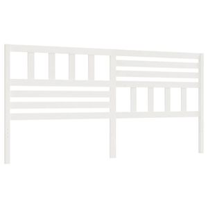vidaXL Cabecero de cama madera maciza de pino blanco 206x4x100 cm
