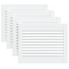 vidaXL Puerta de armario lamas 4 uds madera pino blanco 39,5x49,4 cm