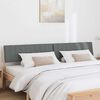 vidaXL Cabecero tapizado Gris oscuro 200 cm Madera de pino macizo