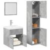 vidaXL Set muebles de ba&ntilde;o 2 piezas madera contrachapada gris hormig&oacute;n