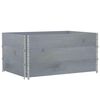 vidaXL Collares de palets 3 uds madera maciza de pino gris 120x80 cm