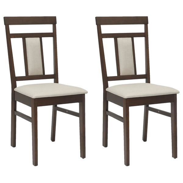 vidaXL Silla de comedor 2 pcs Marr&oacute;n claro y claro