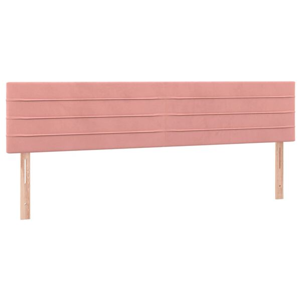 vidaXL Cabeceros terciopelo rosa 160x5x78/88 cm