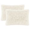 vidaXL Coj&iacute;n con almohada HEERLEN 2 uds. Blanco Fleece PV