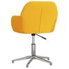 vidaXL Silla de oficina giratoria de tela amarillo claro