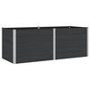 vidaXL Arriate elevado Negro 250 x 100 x 91 cm WPC y Aluminio