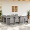 vidaXL Conjunto de Comedor de Jard&iacute;n 9 pcs Blanco Ratan Polt