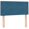 vidaXL Cama box spring con colch&oacute;n terciopelo azul oscuro 90x210 cm