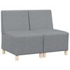 vidaXL Unidad de Sof&aacute; Modular sin Brazos 2 uds. Gris Claro tela