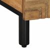 vidaXL Mesa de centro madera maciza de mango negra 100x54x40 cm marr&oacute;n
