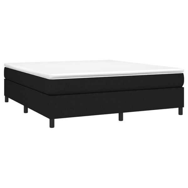 vidaXL Estructura de cama con somier tela negro 160x200 cm