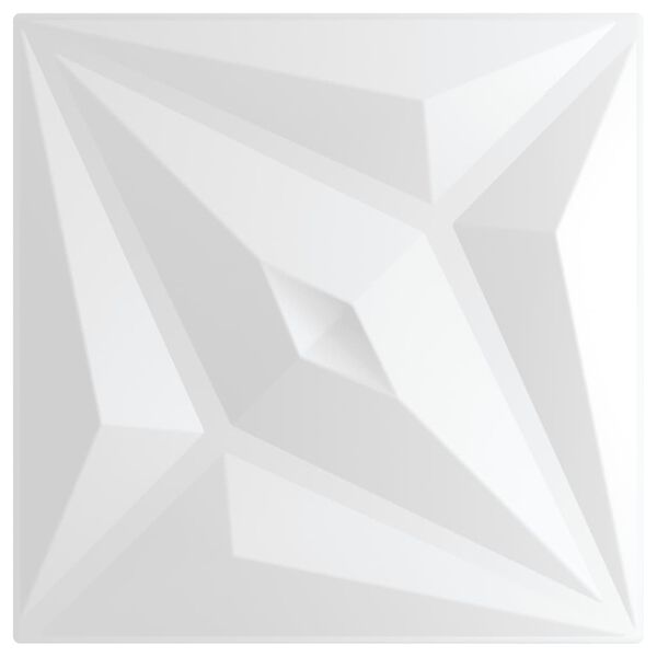 vidaXL Paneles de pared 12 uds XPS estrella blanco 50x50 cm 3 m&sup2;