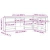 vidaXL Cabecera de almacenamiento 120 cm Madera contrachapada