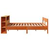 vidaXL Cama con estanter&iacute;a sin colch&oacute;n madera maciza marr&oacute;n 150x200 cm