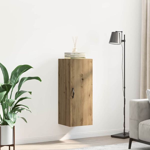 vidaXL Armario de pared Roble artesanal 34,5 x 34 x 90 cm