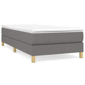 vidaXL Estructura de cama con somier tela gris oscuro 80x200 cm