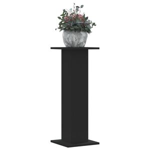 vidaXL Soportes de plantas 2 uds madera ingenier&iacute;a negro 30x30x80 cm