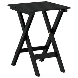 vidaXL Mesa auxiliar plegable madera maciza de &aacute;lamo negro