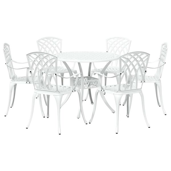 vidaXL Conjunto de Comedor de Jard&iacute;n 7 pcs Aluminio