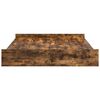 vidaXL Cama con almacenamiento con cabecera Roble ahumado 160 x 200 cm