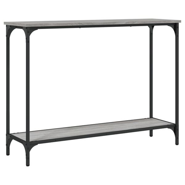 vidaXL Mesa consola madera de ingenier&iacute;a gris Sonoma 101x30,5x75 cm