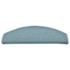 vidaXL Felpudos para escaleras 15 unidades 65x24x4 cm Azul Mar Semicircular Grande