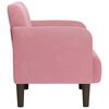 vidaXL Sill&oacute;n con reposabrazos terciopelo rosa 54 cm