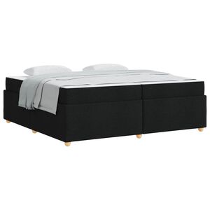 vidaXL Estructura de cama con colch&oacute;n Negro 200 x 200 cm tela