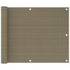 vidaXL Toldo para balc&oacute;n HDPE gris taupe 75x300 cm