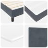 vidaXL Cama tipo Box Spring Gris oscuro 200 x 80 cm Terciopelo
