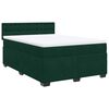 vidaXL Cama box spring con colch&oacute;n terciopelo verde oscuro 140x190 cm