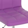 vidaXL Silla de comedor giratoria de cuero sint&eacute;tica morado
