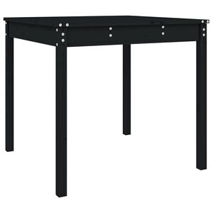 vidaXL Mesa de jard&iacute;n madera maciza pino negro 82,5x82,5x76 cm