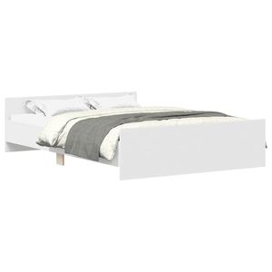 vidaXL Estructura de cama con cabecero piecero blanco 150x200 cm