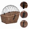 vidaXL Cesta trasera de bicicleta con tapa sauce natural 55x31x36 cm