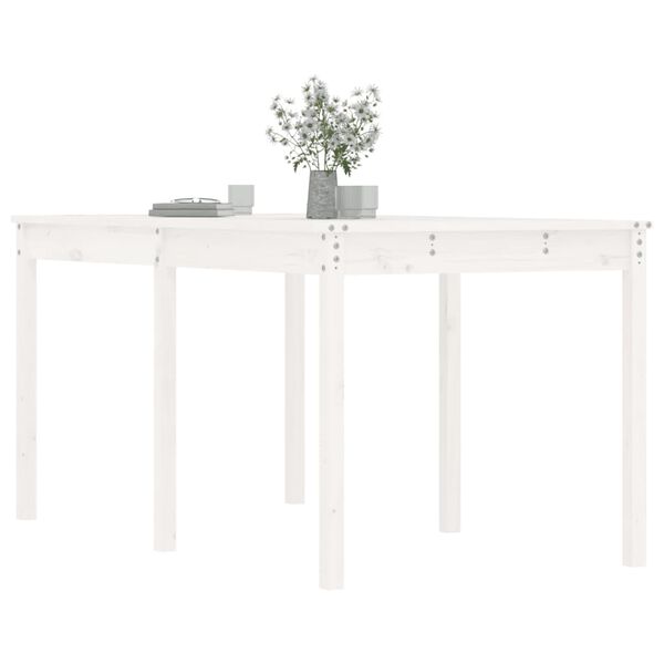vidaXL Mesa de jardín madera maciza pino blanco 159,5x82,5x76 cm