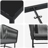 vidaXL Conjunto de Comedor de Jard&iacute;n con coj&iacute;n 7 pcs Negro
