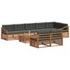 vidaXL Conjunto de sof&aacute;s de exterior 9 pcs Natural y Antracita