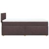 vidaXL Cama box spring con colch&oacute;n tela marr&oacute;n oscuro 90x190 cm