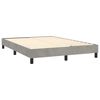 vidaXL Cama box spring con colch&oacute;n terciopelo gris claro 140x190 cm
