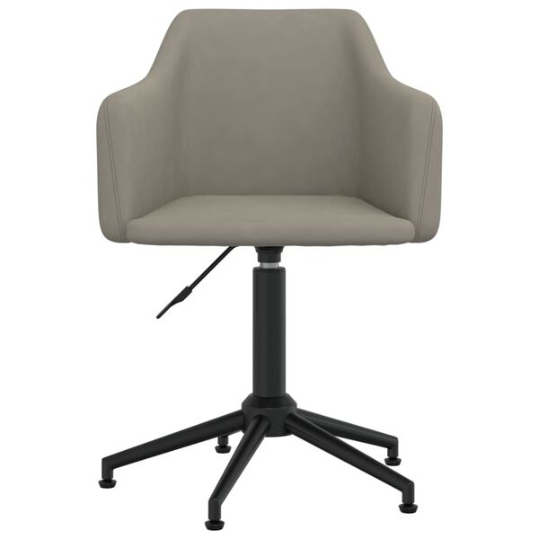 vidaXL Sillas de comedor giratorias 2 uds de terciopelo gris claro