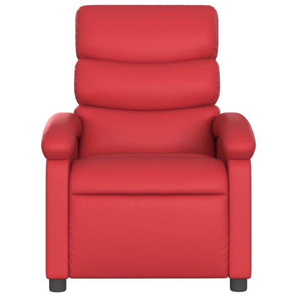 vidaXL Sill&oacute;n de masaje reclinable cuero sint&eacute;tico rojo