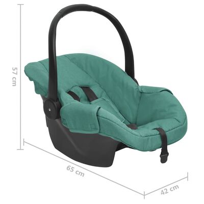 vidaXL Sillita de coche para bebés verde 42x65x57 cm