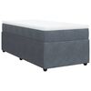 vidaXL Cama box spring con colchón terciopelo gris oscuro 90x190 cm