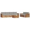 vidaXL Conjunto de sof&aacute;s de exterior 7 pcs Gris Natural y Claro