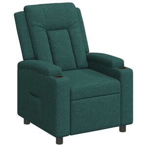 vidaXL Sill&oacute;n reclinable Verde oscuro 75 x 95 x 100 cm Tela