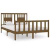 vidaXL Estructura de cama madera maciza marr&oacute;n miel 140x190 cm